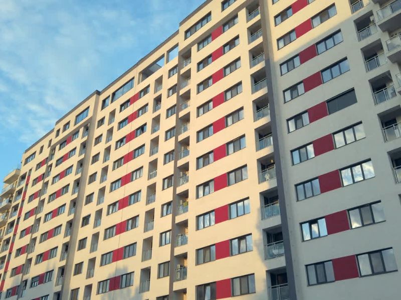 prikaz novoizgrađene velike zgrade